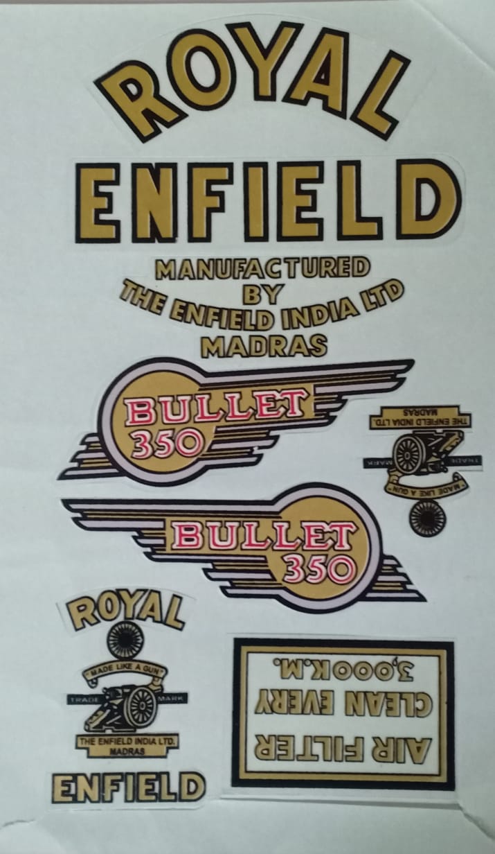 COMPLETE STICKER KIT BULLET OLD (ALL) ZADON- Motorcycle Parts For ...